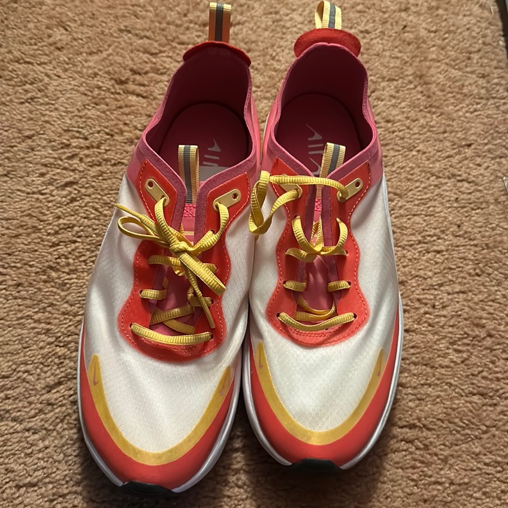 White, pink and yellow air max